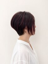 アーク(Ark) ボルドーカラー×丸みショートボブ|大人艶ショート