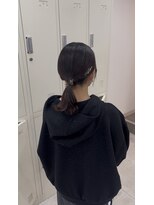 ソソ(soso.)&nbsp;ダークパープル/ナチュラルショート/夏のヘアアレンジ/木更津