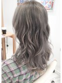 透明感アッシュグレージュアッシュカラー☆ゆるふわロング