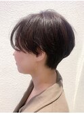 丸みベリーショート 大人2ブロックハンサムショート