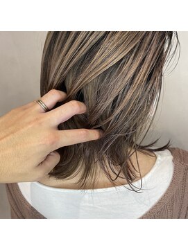 アース コアフュールボーテ 上尾店(EARTH coiffure beaute) 【外国人風】3Dハイライト×グレージュカラー