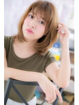 ミック ヘアアンドビューティー 大山店(miq  Hair&Beauty)&nbsp;軽やかに動く★オレンジブラウンくせ毛風ワンカールc1