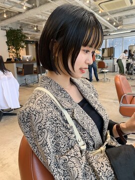 チェスト 神戸本店(CHEST) 【永久ひろ美】コントラストの効いたインナーカラー/ヌナボブ