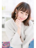 ミック 日暮里店(miq)&nbsp;ナチュラルモード大人ガーリー透け感前下がりボブa1