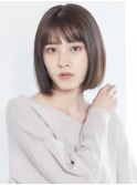 面長解消に合わせ 大人ナチュラルストレートボブ20代30代40代○