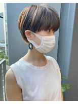 モルニ(MORNI)&nbsp;ショコラベージュ_マロンベージュ Aラインボブ かきあげ