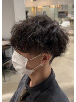 ブランコジーサウス(BLANCO G South) 波巻きスパイラルパーマ ツーブロック マッシュ 骨格補正