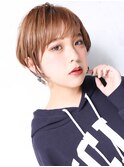 大人可愛い小顔秋カラーマッシュショート  A3