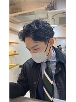 フェイヴィーズ(FavyS)&nbsp;メンズパーマ センターパート メンズパーマ