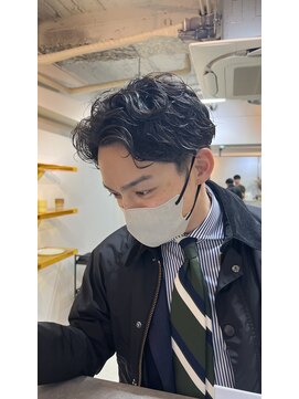 フェイヴィーズ(FavyS) メンズパーマ センターパート メンズパーマ