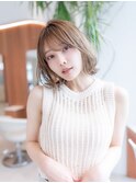 大人ガーリーかわいい/チョコレートカラーショートボブ