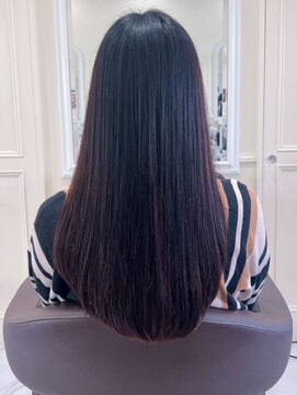 サロンドウィズ 本店 本八幡(Salon de With) ピンクブラウンのロブスタイル/ストレートロング◎30代40代50代