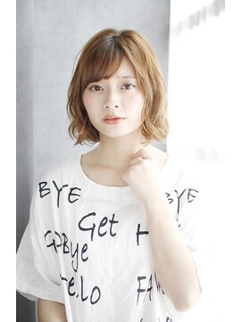 シュシュット(chouchoute) レイヤーカットウェットヘアデザインカラーオリーブベージュ/129