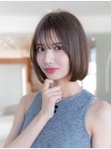 大人かわいい／20代30代／ボブカット／サイドバング