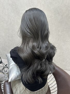 ロンド マーレ 天神大名店(Lond mare) 黒染めを使わない落ちる暗髪カラー/デジタルパーマ