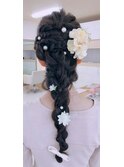 ロングヘアさんにお似合い☆編みおろしヘア