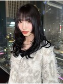 顔周りレイヤー韓国ヘア姫カットフェイスレイヤー_F20709