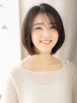 カバーヘア ブリス 大宮西口(COVER HAIR bliss) アッシュブラック/ダークグレー/ハッシュカット/内巻きボブe