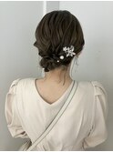 【ニュアンスシニヨンヘアアレンジ】ヘアセットリボンヘア渋谷