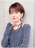 ハンサムショート/丸みショートボブ/20代30代40代50代/顔周り