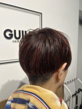 ギルド 東久留米店(GUILD) 赤みハイライトで魅せるショートヘア