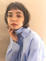 オン眉ボブ　ナチュラルウルフヘア　モードヘア[村上雅人]