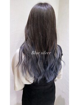 アジールヘア 池袋東口店(agir hair) ★ブルーシルバーアッシュ透明感グラデーションカラー　池袋