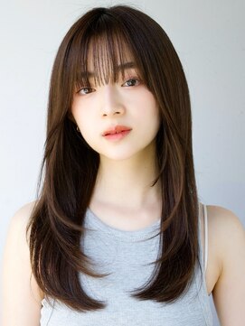 レノラ 本町(LENORA) レイヤーカットストレートパーマ毛先ワンカール