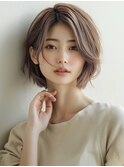 ★暗めカラーグランマッシュフェイスフレーミングデザインカラー