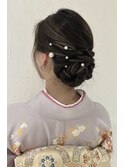 結婚式　お宮参り　ロング　ヘアセット　参列ヘア　和髪　大阪