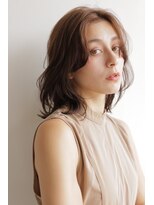 アヴァンス なかもず店(AVANCE.)&nbsp;大人ミディアムレイヤーカット　キャラメルブラウン