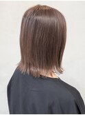 白髪ぼかし/ミニウルフ/チェリーブラウン/ホワイトグレージュ57