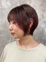 ティダスマイル 吉祥寺店(tida smile)&nbsp;くびれショートボブ/ボルドーカラー