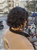 スパイラルパーマ×ボブ