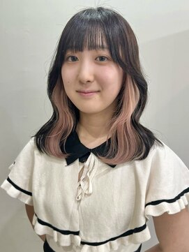 サクラ オモテサンドウ(SAKURA) インナーカラー/ピンクベージュ/ブリーチ/表参道