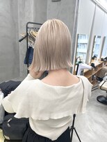 ミーム 原宿 表参道(meme)&nbsp;☆ハイトーンブリーチミルクティーカラーホワイトベージュカラー