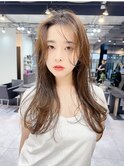 韓国風/レイヤー/ロング/小顔/前髪/髪質改善/銀座