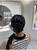 サイドお団子　ヘアセット