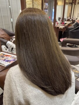 ファブ 千葉店(FaB) 【ブリーチなしダブルカラー×オリーブグレージュ】