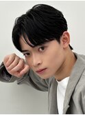 黒髪センターパート/コンマヘア風