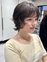 フィルムス 表参道(FILMS)&nbsp;ラテグレージュ顔周りレイヤーボブ韓国巻き結べるレイヤーカット