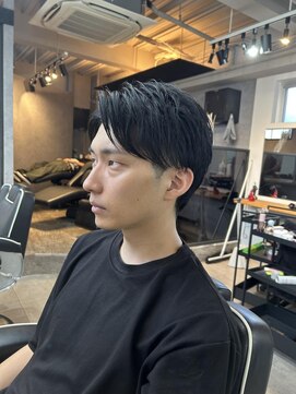 ロエメンズ(LOE men’s) リバースセンターパート/ニュアンスパーマ/ダウンバング