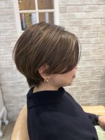 ダマーニ 表参道(DAMANI)&nbsp;大人丸みショートボブ × シアーベージュハイライト