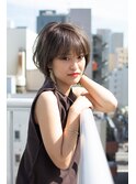 台形スカートというとても女の子らしいコーディネート。