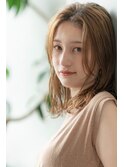 大人かわいい前髪セシルカットココアブラウンフリンジウェーブ