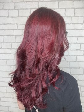 アース クロスガーデン川崎店(HAIR&MAKE EARTH) Ｗカラーでダークチェリーに◎