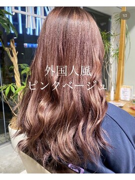 アース 若葉台店(EARTH) カワイイが溢れるピンクベージュカラー☆