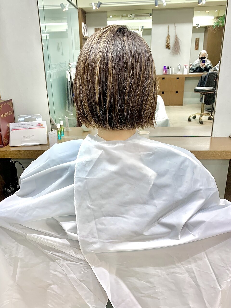 切りっぱなしボブ→ハイライトロング)) // シールエクステ80枚