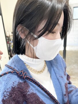 ザ キャンバス ミヤザキツネヒサ(THE CANVAS 宮崎恒久) ぱつっとボブ_切りっぱなしボブ_センター パート basi