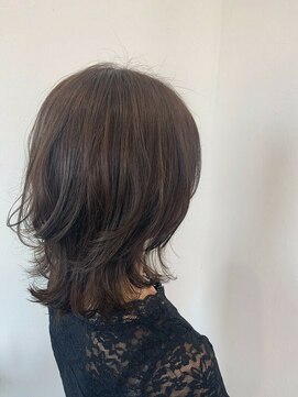 ヘアストーリー リズム(hair story r ism) ボブウルフ♪グレージュカラー♪30代40代50代